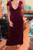 This is really a pretty cut, but the top was just too big. My boobs would've fallen out. Def need to have boobs to fill it out, and the material has stretch too so be prepped for that. Really pretty color tho. I was bummed. - Becky F.