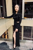 The dress fit great. I had to hem the bottom since I'm not tall but other than that, it is perfect. Elegant and sexy at the same time. I used it for a work party. The slit on the leg was perfect for me. Not too high and not too short. - Yeimi V.