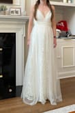 I liked this dress a lot, but it was a little too simple/not elegant enough for what I had in mind for my wedding dress. It was comfortable and can fit a variety of body shapes and sizes. - Patricia R.