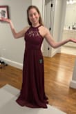 Nothing ever seems to fit me without alterations, so I was shocked when I tried this dress on and it was a perfect fit! The dress is comfortable and lightweight, so hopefully I can do lots of dancing at the wedding without getting too hot like I would in most long dresses. - Sarah P.