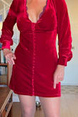 This is the perfect dress to wear for a holiday party! I felt confident wearing it and loved the feel of the fabric. It has a flattering cut and shape, just the right length, and sexy but comfortable. - Robin S.