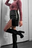 These boots are high for me but when I tried them on, they felt so comfortable. I didn't even feel like taking it off lol. Now I'm thinking of getting another with a different color. Thank you, Lulus! - Haide K.