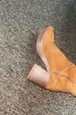 Cute shoes but the heel bends uncomfortably more than the other. No wonder they put them for so cheap. Totally unhappy. I'd like a different pair of shoes that don't have anything wrong with them.
Help me and I'll change the review. - Jess M.