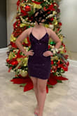 I bought this dress for my school's Christmas dance and it fits great! I got a size up but it still fit very well. The quality was good. My only problem was that the sequins were a little scratchy under my arms but it didn't really bother me that much. - Elizabeth N.
