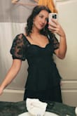 Love this dress! It's exactly as advertised. Purchased for a wedding and by the end of the night I noticed the seams came undone at both rib cages, below the bust. Which is why I gave it 3 stars. So unfortunately I won't be able to wear the dress for other occasions. - Jessica E.