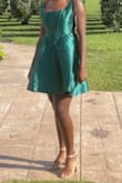 Bought this dress for my teen daughter. We had to alter the straps because it was too big, but she looked amazing in our family photoshoot! - Ten F.