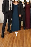This was a lovely dress - subtly form-fitting, comfortable, and just the right length with heels. I danced in it and felt great. - Marcia W.