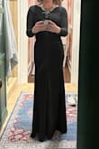 I purchased it for a wedding, was unsure if I would like it or not. I got so many compliments; it is so classic and can be dressed up or down very easily. It's also very stretchy and very comfortable, unlike most floor length gowns, for sure. I would recommend it highly. - Kelly K.