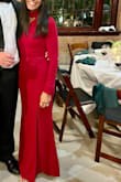 This is a beautiful gown. It fits perfectly beside the length. I had to have it hemmed. I received so many compliments. Love it. - Renee M.