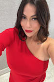 This dress was perfect! The material is thick and fits like a glove. So many compliments at my work Xmas event. I could have pulled off a M but L looked good. - Yvonne T.