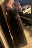 Ended up wearing a different dress from Lulus, but this dress was also so beautiful. It does run a little long. I'm 5'6 and wore 2 inch heels, and I would have needed to be hemmed 1/2 - 1 inch. Ended up returning only cause I don't have anything to wear it to now. If I have another winter event next year, I hope this dress is still around ! - Kourtney H.