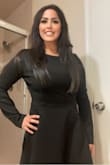 This dress is for a winter outing. I wanted a long sleeve to keep warm, and the fabric is very thick, silky, and comfortable. I love how the bottom flares out like in the picture. It is true to size. I'm very satisfied with this dress. - Kristine D.