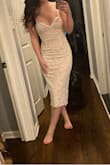So romantic and beautiful! I ordered a size down based on reviews, and it fits perfect! - Sarah H.
