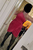 Great little dress, very comfortable. Wish the front had a lining so the nips didn't show. The lace panel in the back wraps around to the front side so a bra shows, and the strapless side is low so a tape bra is tricky. As an almost 50 mom of 2, I need some support for the boobs. - Sara S.
