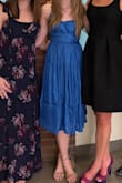 Bought this for my teenage daughter for a wedding and a ballet. It's a beautiful dress. I sewed closed the opening in the chest area. The back is so cute! I will have to get a steamer to get out the creases as the crinkle design in the fabric won't allow me to iron it. - Jocelyn W.