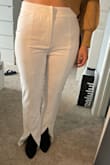 Never thought I'd hate a pair of pants so much. The material feels so cheap, and the seam of the inner lining shows through. It looks so poorly made. - Mona W.