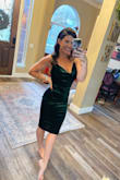 Snagged this beauty during a sale to wear to a Christmas party - it slayed! Hit my curves in all the right spots. I wish the straps were adjustable, but that is the only thing I would change. - KRISTIN R.