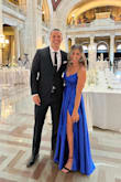 I loved this dress for the black-tie summer wedding I attended. I received so many compliments, and the color was so flattering for the summer! It was great quality. I hemmed the bottom, so it fits like a glove! Loved the slit. - Abby D.