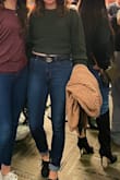 I wore this out for a dinner/comedy show and very cute. It was a cute shirt top. The sleeves were long enough. - Nadiya E.