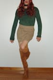 I love the skirt and the entire outfit. The Black Friday deals made it easy to make the decision on this outfit and I am not disappointed. The skirt itself fits perfect and just the right length when you add the boots. - Gretchen M.
