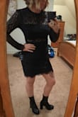 This is the first dress I've ever ordered online and I have no regrets. I feel like a total bombshell in it. The black lace is really flattering on my mama body and it fits perfectly. True that material has no stretch so not a lot of fluid movement if you order it snug on your body, might want to size up if you prefer space between your skin and your clothes. But I love it and I cannot wait to wear it to a NYE wedding this month, and again and again after that! - Carly D.