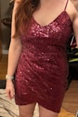 Looks great standing still posing but as soon as I moved, the split in the front opened and you could almost see my underwear. The straps slid around a lot but when tightened it pulled the front busy up too high and looked off. Maybe I'm just between sizes but I will be returning. - Ashley M.