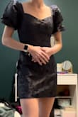 I bought this for my winter formal coming up and I absolutely love it. It's not too much, but it has little beautiful details all over it with the flower pattern. I would totally buy it again! Fits perfect. - Brooke S.