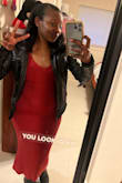 Hot damn! It's a great dress! It's thick too! It feels good and not heavy at all! I would buy this in a different color! The burnt orange pops!!! - Lavon B.