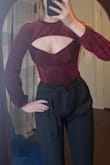 Although the snaps can be a little tricky to close, overall this bodysuit is wonderful! Love the sleeve and neck length, the velvet is so soft, and the cups are a perfect fit for my chest without sagging, gapping, or being too big. - Julie O.