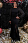 I wore this to a black-tie event with my church. The most comfortable and sexy, but demure, dress for the occasion! The peek-a-boo back was perfect and not too revealing. The high waist hid everything, and the stretchy material made the fit just right. - Courtney
