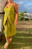 I felt so hot in this dress, but not uncomfortable in any way. It was a little big so I couldn't wear shapewear as it would show from the back. But I rocked it despite my mom pooch. I got so many compliments on this dress in both shape and color. Youthful but not inappropriate for me in my mid-thirties! Definitely recommend! - Gabrielle H.