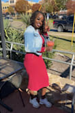 I wore it out on Beautiful Sunday! I paired it with a GB jacket and New Balance tennis shoes. - Janelle W.