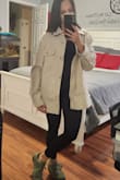 I chose it while finalizing a purchase, and it was the best decision I could make. The color and style are very cute, a little oversized style. - Mailli T.