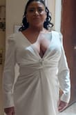 Me encanto mi vestido,lo use para mi boda civil me quedo muy hermoso. - Isabel C.