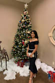 I got so many compliments on this dress! It is PERFECT! Very very comfortable and I love it! I have a small waist and a bit wider hips so it fits me so well. I did purchase a separate belt so it fits my silver jewelry. Highly recommend this dress for holiday gatherings, balls/galas, weddings, etc. It gives me curves and makes me look sexy in a classy way. Looking forward to buying this in different colors hopefully, they have the red in stock soon. - Christine M.
