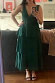 You will not regret it. Get it!!! Wore to a holiday work party; the green was perfect for it. The length was good for my height! Overall, fit was great. - Carolina A.