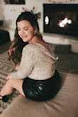 My new favorite outfit! The top was great- cut out the shoulder pads because I'm already broad enough but the back was great and the fit was comfortable! - Rachel T.