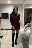 I am obsessed with this. I get nervous with sweater dresses not giving you any shape but this one was great - obviously not super tight but also not super baggy. A little short but paired with over-the-knee boots and was a great outfit for a night out. - Amanda R.