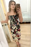 This dress was my first Lulus purchase and I am SO happy I made it. I wore this dress as a guest at a wedding and I received so many compliments. The 3D appliqué of the flowers is so chic and elevated, and the corset lacing on the back of the dress makes the fit even more flattering. Can not wait to wear it again! - Gabrielle B.