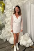 I purchased this dress for a winter wonderland "white" party! First time purchasing from Lulus and I was impressed! The dress was perfect! I got so many compliments! My only complaint is that I would have liked it a little longer but I just had to be careful when sitting..LOL - Collette M.