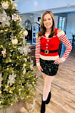 I'm delighted with my emerald green sequin skirt! The fit is perfect, it's comfortable and stylish. It's an ideal length that doesn't feel too short.  I recently wore it to a festive party, receiving numerous compliments. The sequins shimmer beautifully, making it a standout piece. I  Highly recommend it for those seeking an elegant and versatile statement piece. - Alayna A.