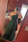 The green color is stunning, and Id definitely recommend this dress for larger busted gals who need an appropriate dress for a work event. It has pockets!! Also if youre in a time crunch, factor in that youll likely need to get it tailored as this dress was very long on me and Im 59 - Callie W.