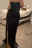This dress is definitely true to size! I'm a little on the curvy side and hate when dresses run too small, but this dress fits perfectly. It did for a bit long but nothing some heels can't fix. I got it for a winter wedding and got so many compliments. - Gresia L.