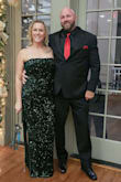 The dress was beautiful on and it fit perfectly. It was comfortable and stretchy. My only complaint is that the top wouldn't stay up. It has a stay-up strip at the top, but it doesn't quite work the way it should.  With that being said, I do recommend it but be prepared to adjust it all night. - Allie W.