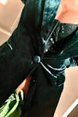 I like the color and velvet material.  The fit is good but I would be adding a holiday clip in the back to have it fit a bit closer to my body.  I can also wear it as is.  It will just fit looser.  The shoulders and length were on point! - Vanessa B.