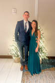 This dress fits perfectly. True to size, gorgeous color, and very comfortable! I received multiple compliments and highly recommend it! - Blair E.