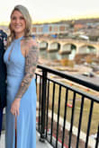 I wore this dress to my fiancé's military ball. The dress is incredibly comfortable, soft material, and stretchy. The only negative comment I have (and it's not negative to me, but I know most of you aren't 5'9) the dress is LONG. It was the perfect length with heels on. So I would say I was 5'11". - Chelsea S.