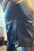 This is such a cheap feeling material, and it rides up in the front when I walk. The front center seam started to split the first time I wore it and the back split the second time I wore it. - Jennifer P.