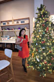 I give 4 star reviews to this dress. The quality is great i am wearing size medium. The medium it fits a little tight on me on my waistline. So the style is elegant perfect outfit for annual Christmas party dinner with colleagues and friends. - Lindy T.