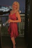 This dress I bought for my birthday in December. I picked red because it's Christmas-y. Absolutely loved it. Fit great and not snug fitting. It was absolutely beautiful next to all the Christmas lights. I definitely recommend it! - Meredith S.